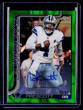 2025 Topps Chrome #BA-DP Dak Prescott Chrome Autographs Green Lava Refractor /99