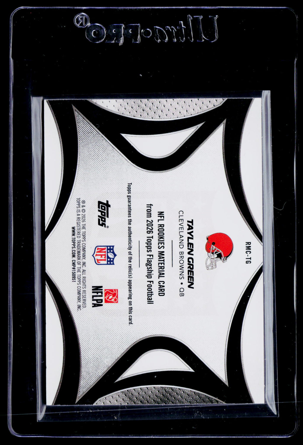 2026 Topps Flagship #RMC-TG Taylen Green NFL Rookies Materials Blue #/150