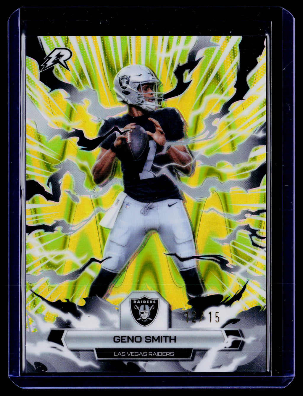 2025 Topps Resurgence #51 Geno Smith Lime Green Power Surge Refractor #/15