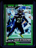 2026 Topps Flagship #179 Devon Witherspoon Green Football #/99