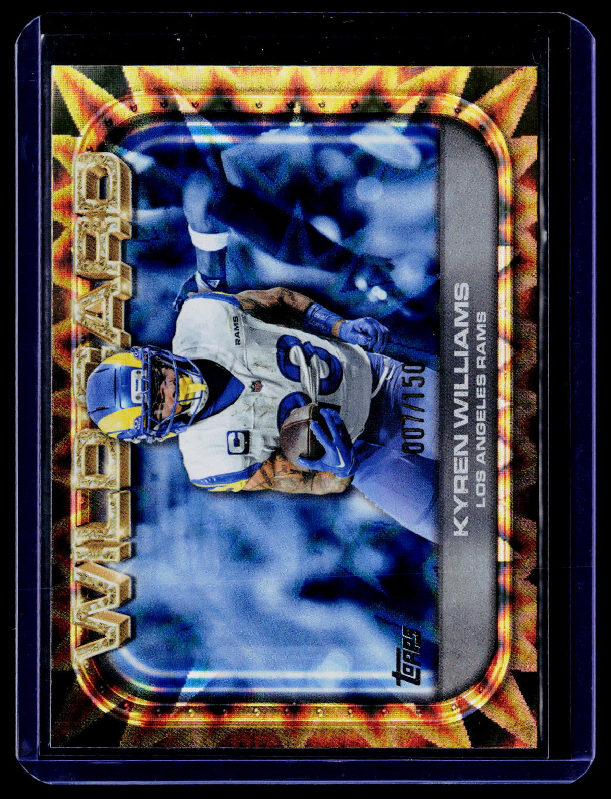 2026 Topps Flagship #WC-19 Kyren Williams Wild Card Moments Blue #/150