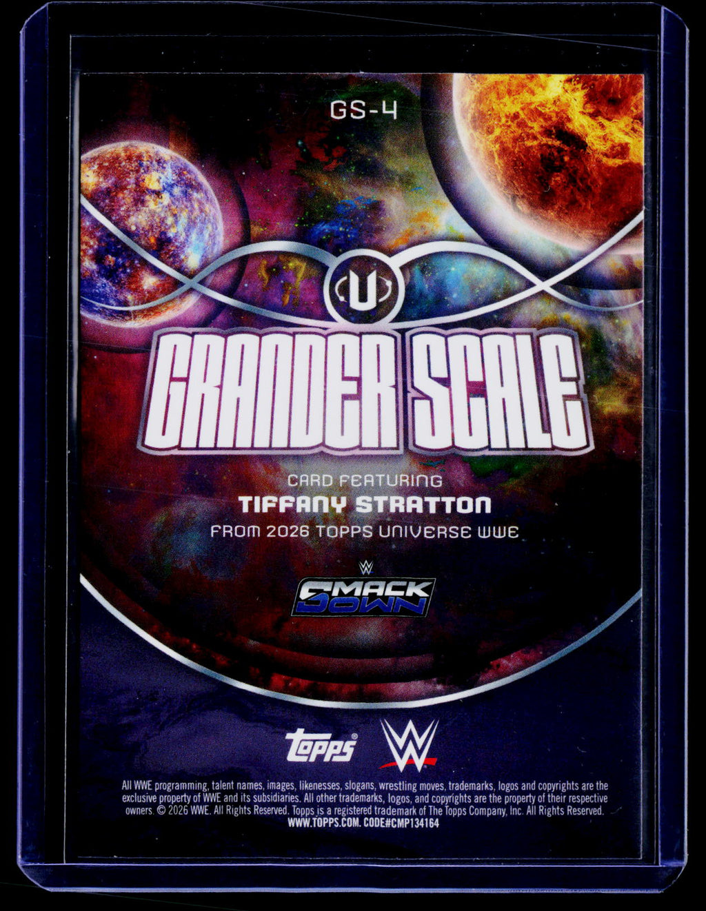 26 Topps Universe WWE GS-4 Tiffany Stratton Grander Scale Neon Green Vortex /150