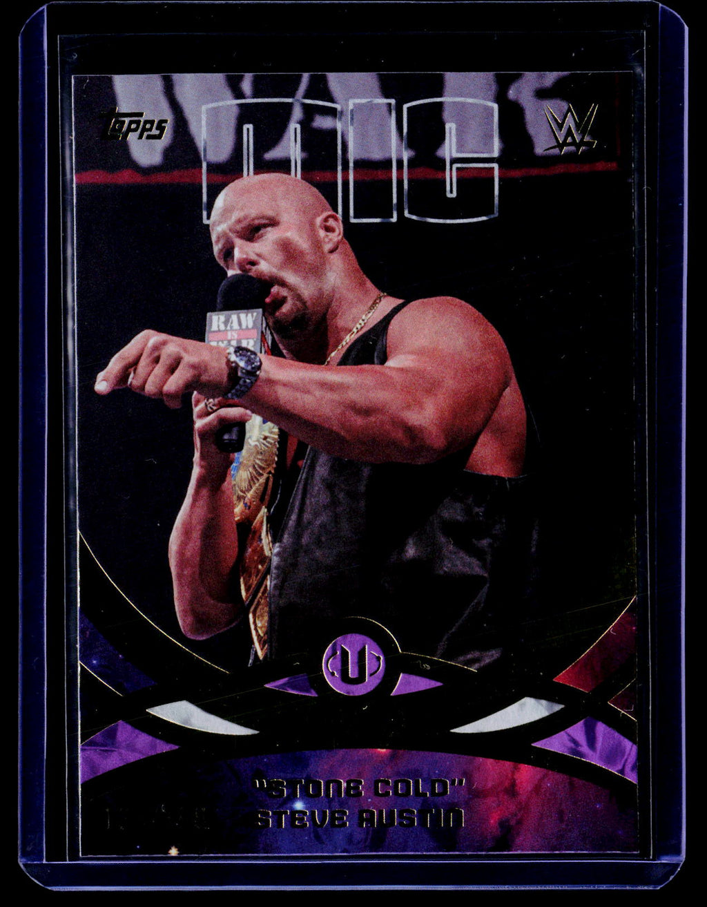 2026 Topps Universe WWE #293 "Stone Cold" Steve Austin Purple Glass #/399