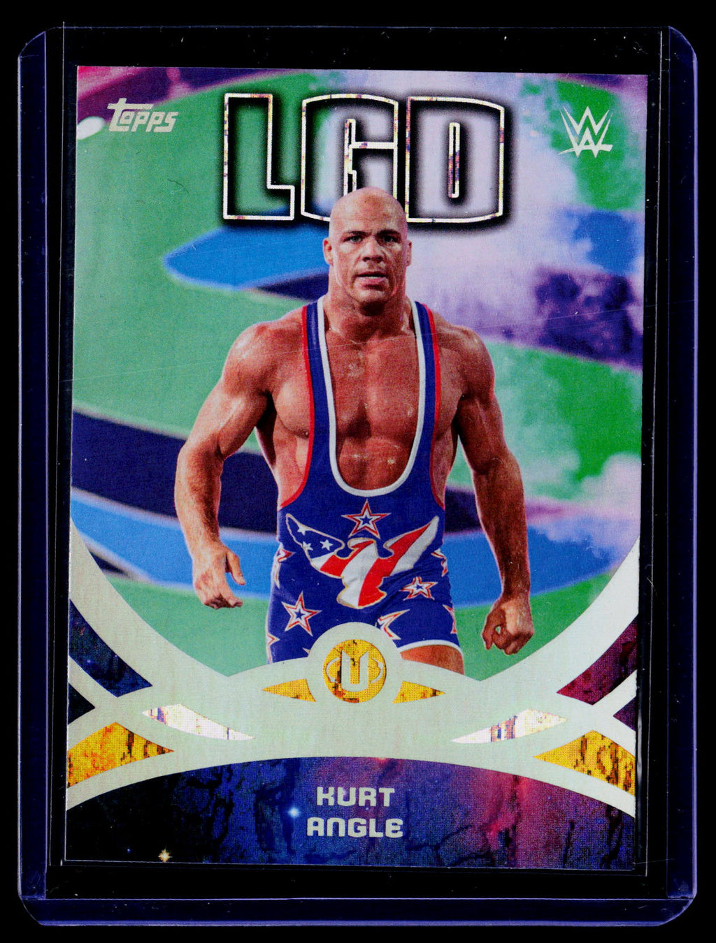 2026 Topps Universe WWE #208 Kurt Angle Gold Stone #/99