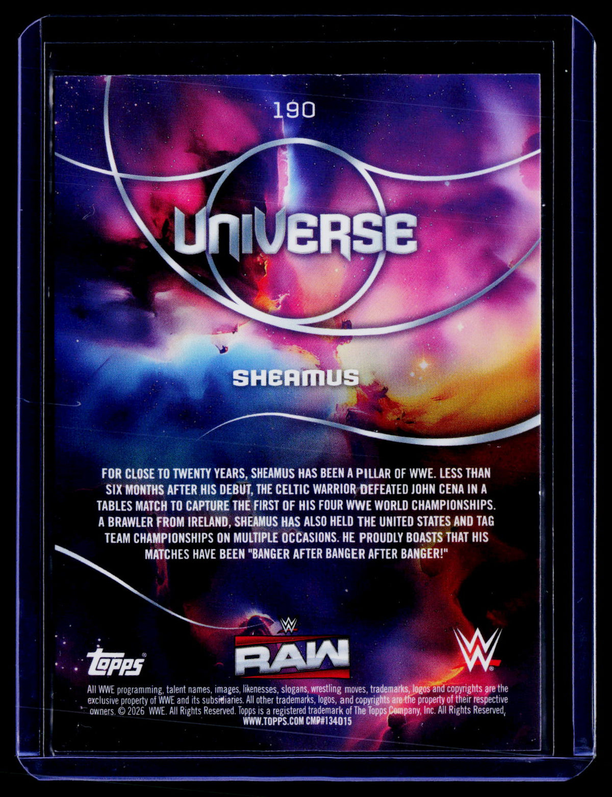 2026 Topps Universe WWE #190 Sheamus Blue Pulse #/199