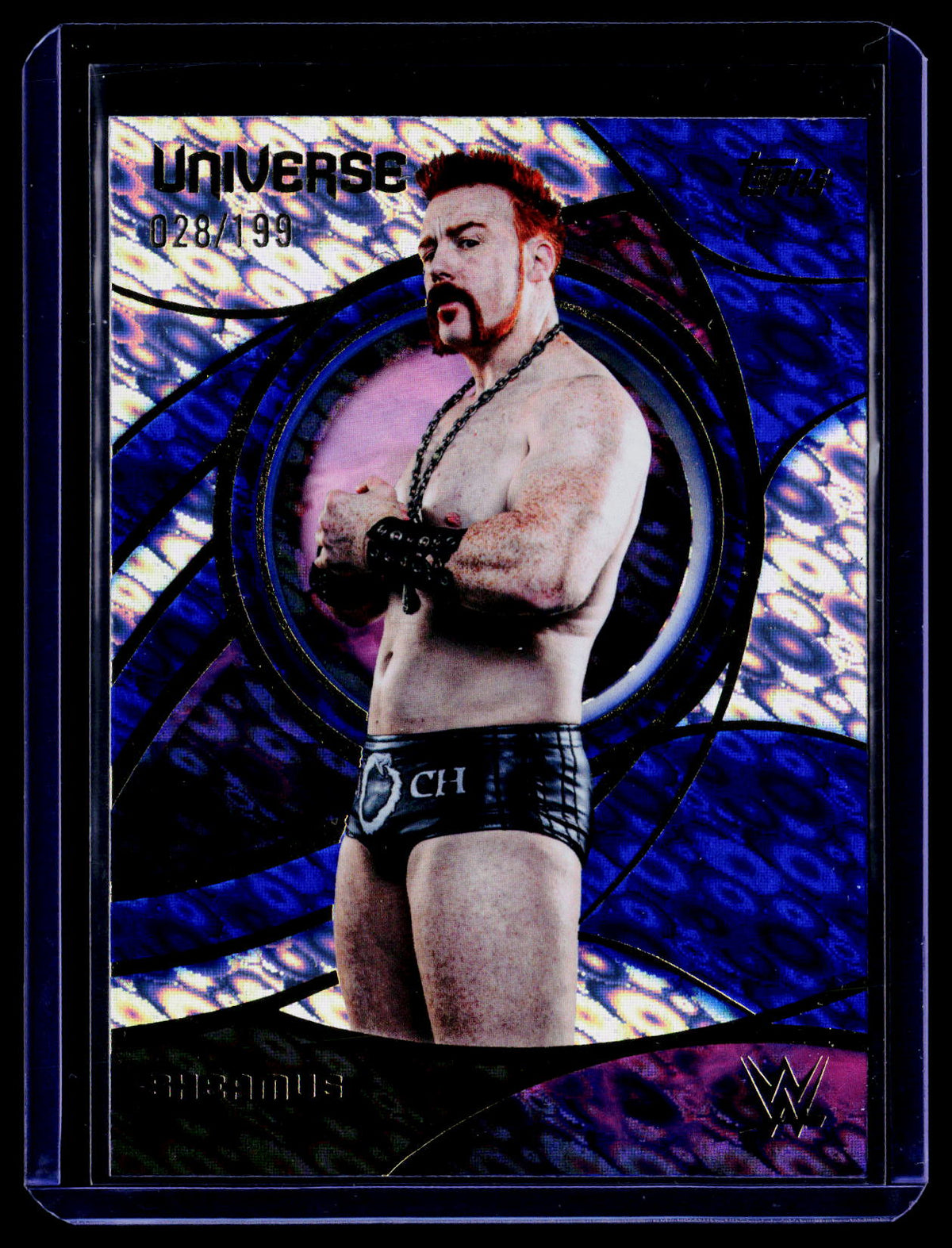 2026 Topps Universe WWE #190 Sheamus Blue Pulse #/199