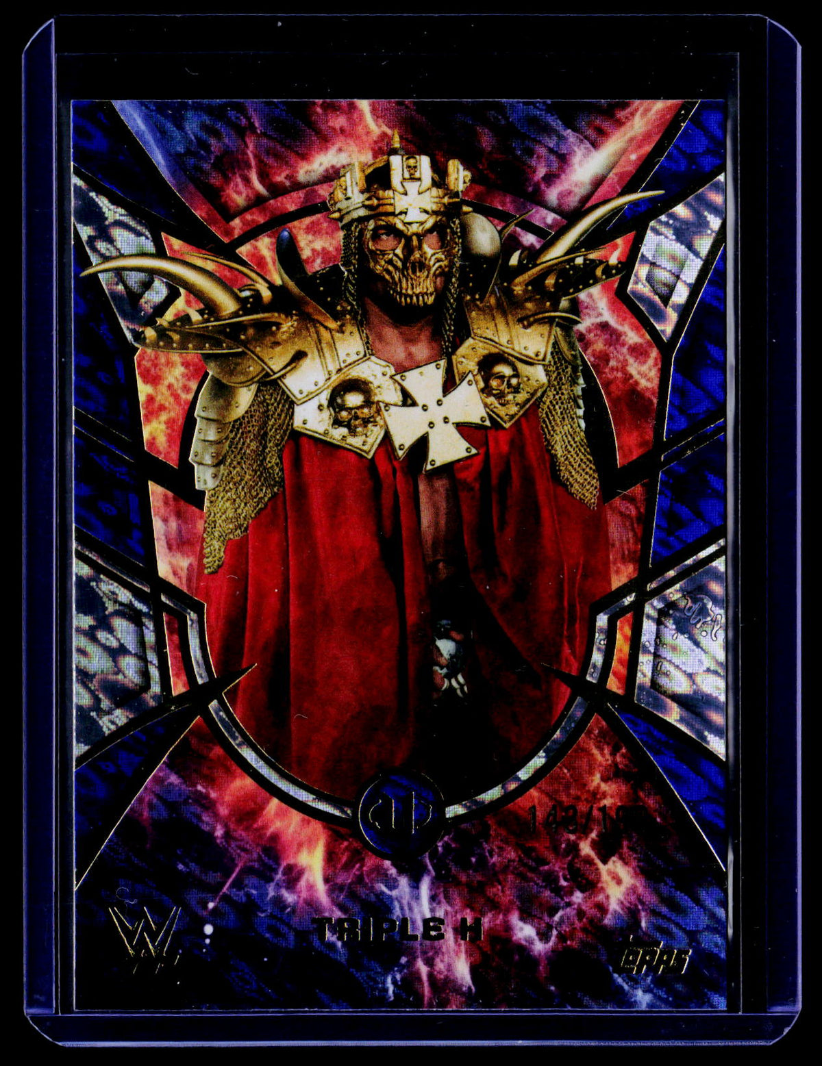 2026 Topps Universe WWE #GE-17 Triple H Grand Entrances Blue Pulse #/199