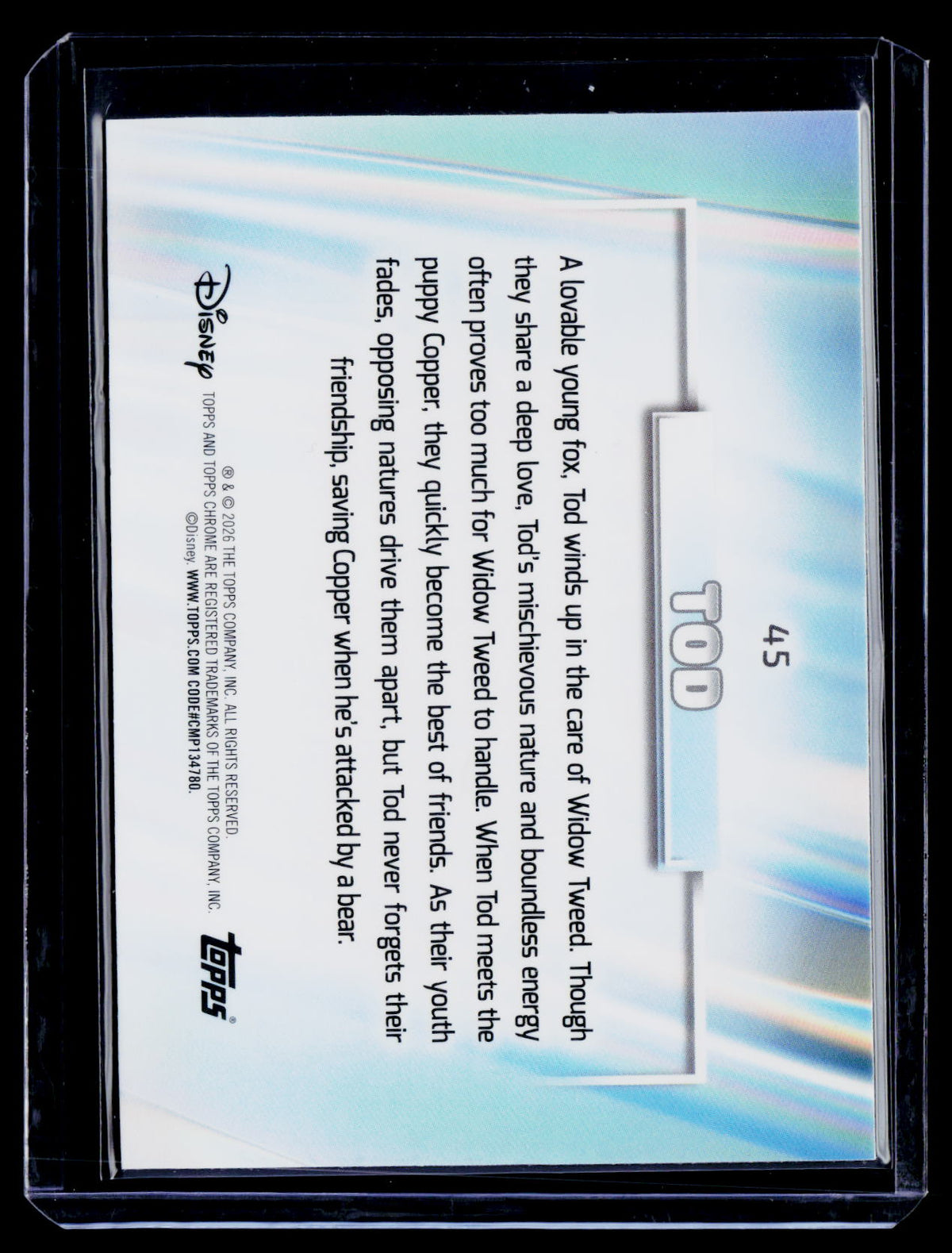 2026 Topps Chrome Disney #45 Tod Pink Mini-Diamond Refractor /250