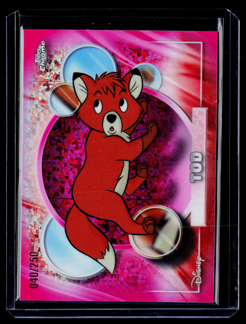2026 Topps Chrome Disney #45 Tod Pink Mini-Diamond Refractor /250
