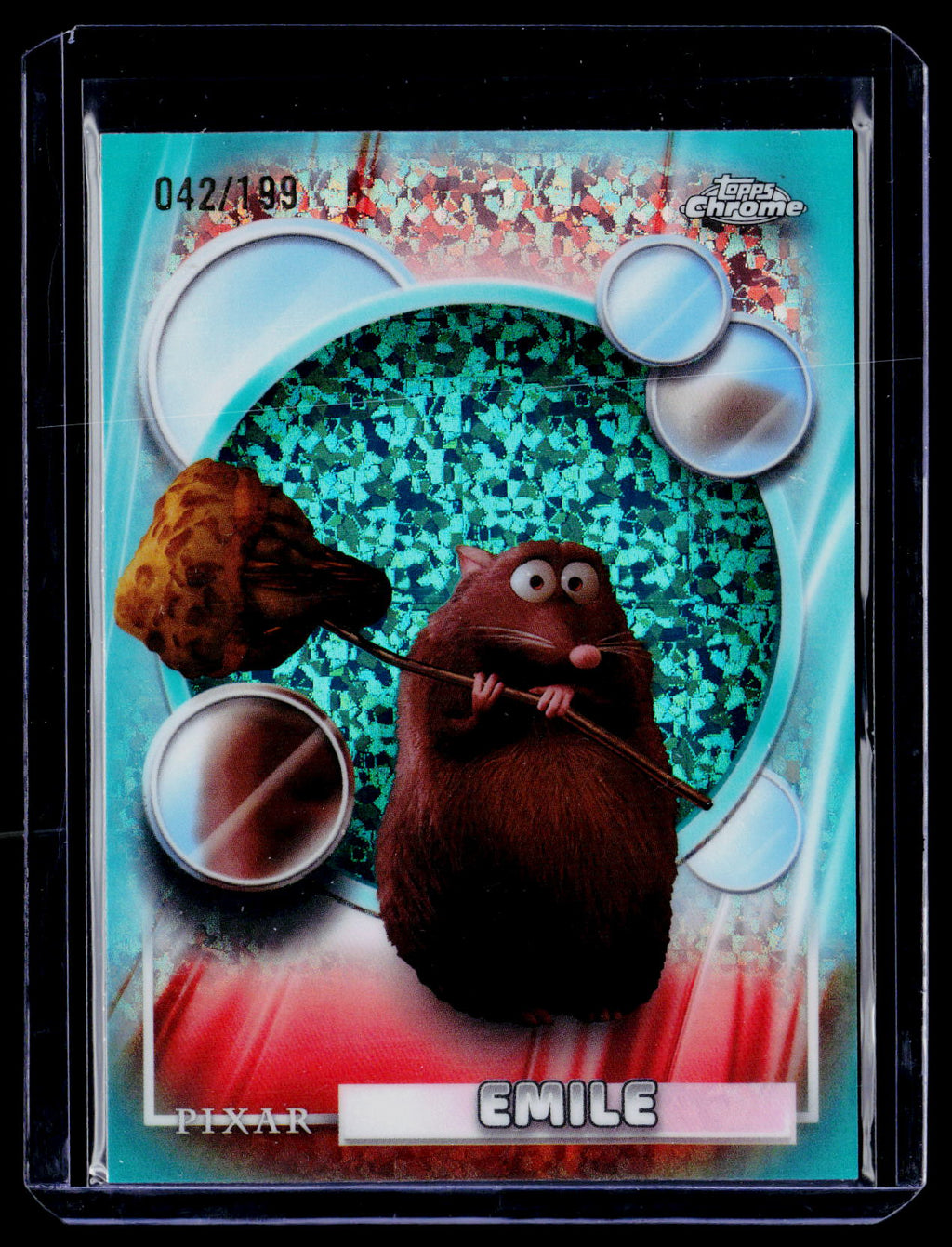 2026 Topps Chrome Disney #49 Emile Aqua Mini-Diamond Refractor /199