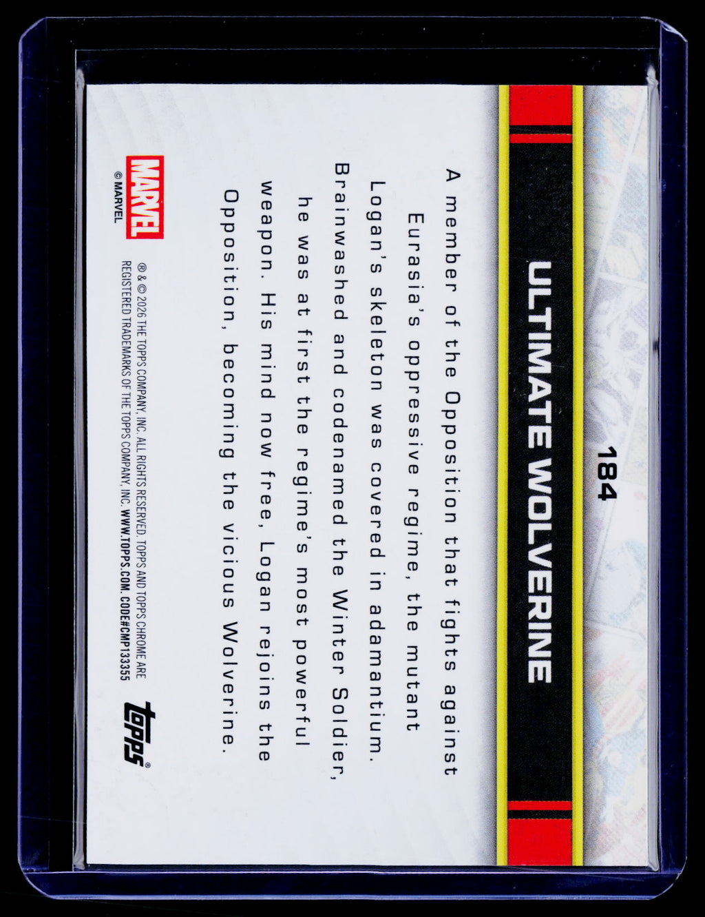2026 Topps Chrome Marvel Comics #184 Ultimate Wolverine Pink Refractor /250