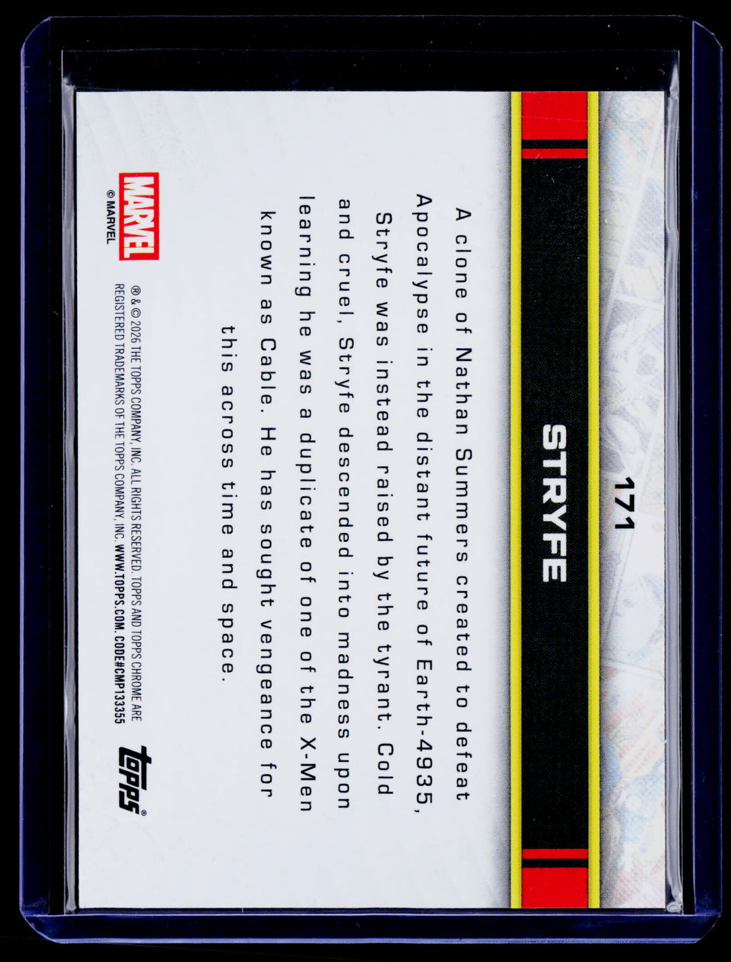 2026 Topps Chrome Marvel Comics #171 Stryfe Yellow Refractors /275