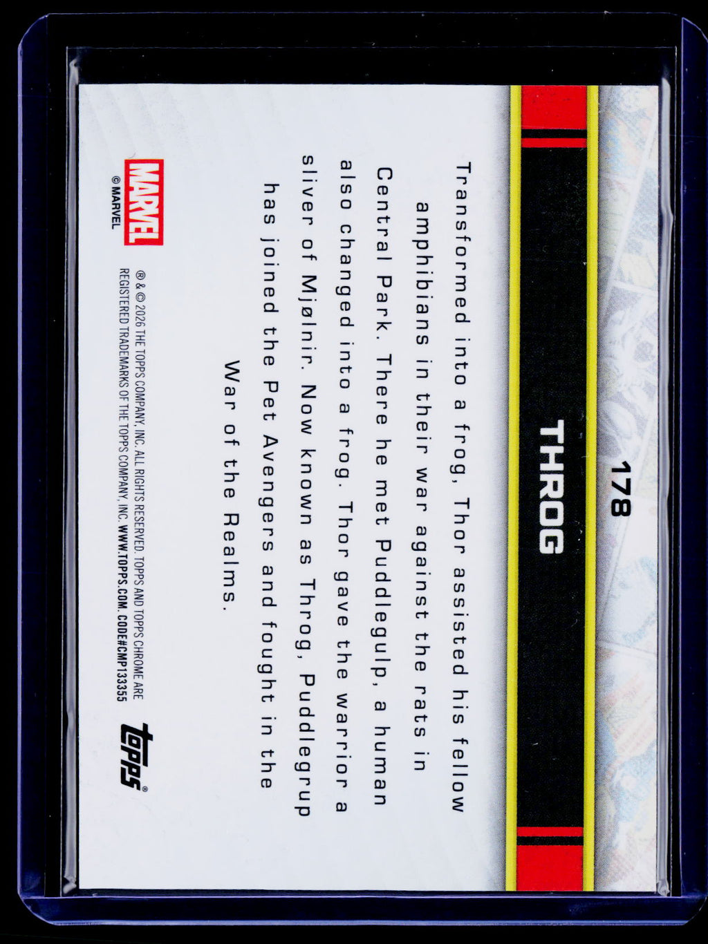 2026 Topps Chrome Marvel Comics #178 Throg Purple Shimmer Refractor /75