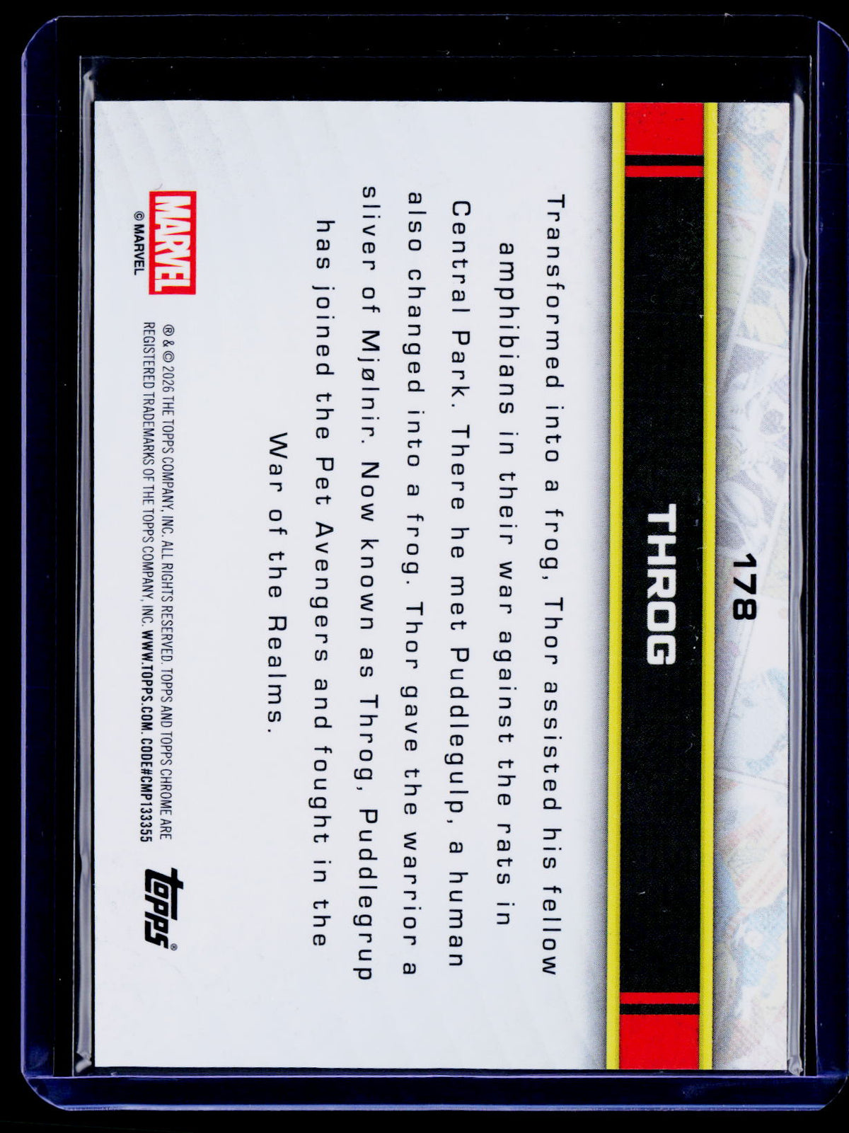 2026 Topps Chrome Marvel Comics #178 Throg Purple Shimmer Refractor /75
