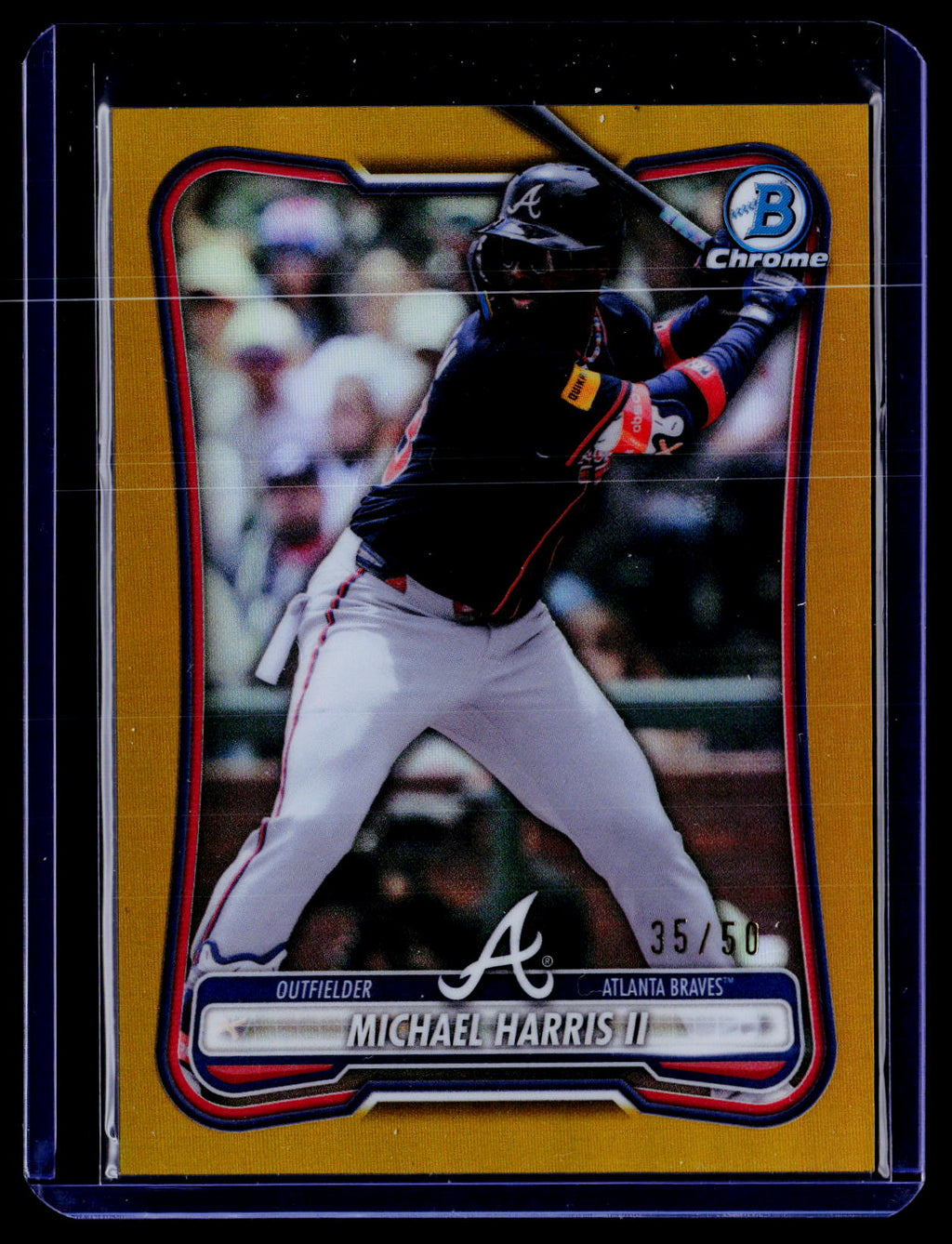 2026 Bowman Chrome #89 Michael Harris II Gold Refractor #/50