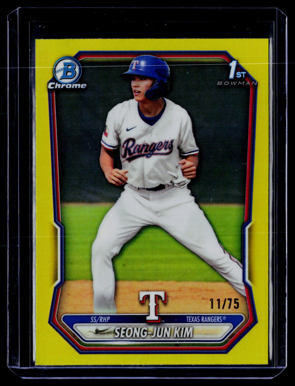 2026 Bowman #BCP-45 Seong-Jun Kim Chrome Prospects Yellow Refractor #/75