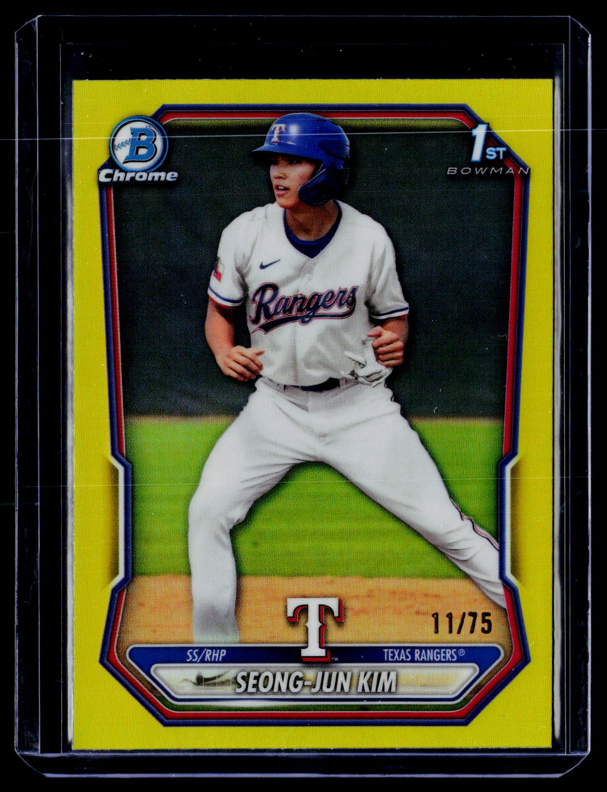 2026 Bowman #BCP-45 Seong-Jun Kim Chrome Prospects Yellow Refractor #/75