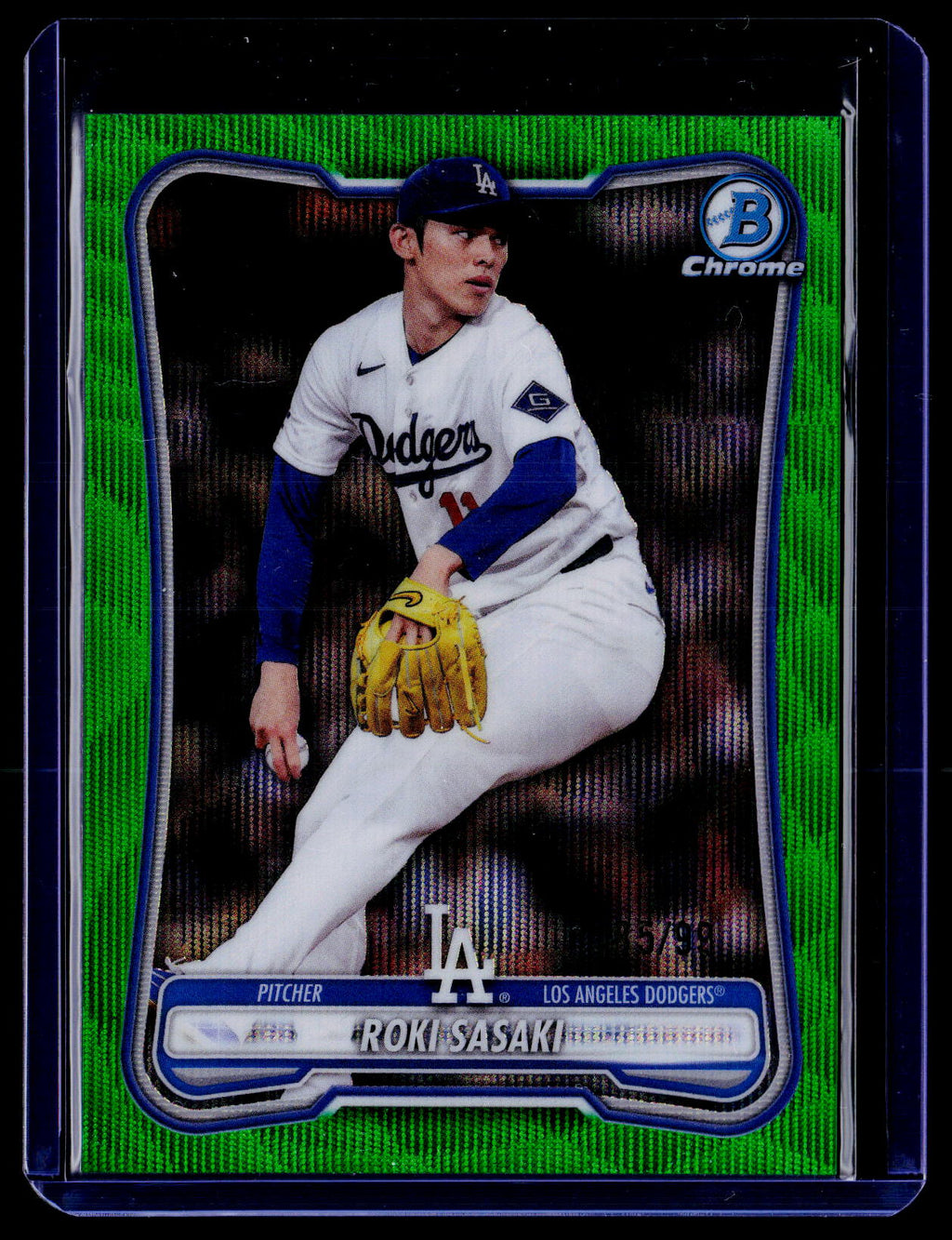 2026 Bowman Chrome #59 Roki Sasaki Green Wave Refractor #/99
