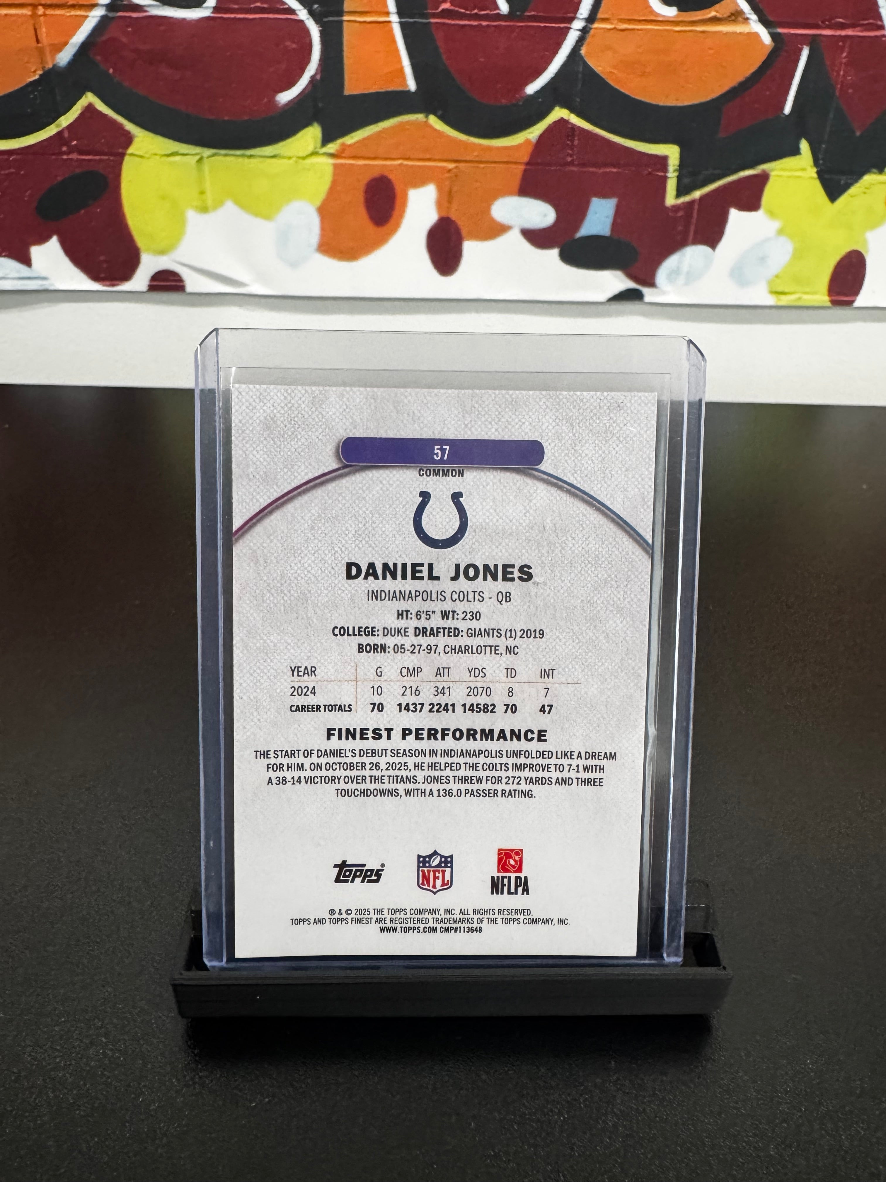 2025 Topps Finest Daniel Jones 20/20